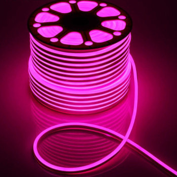 #54 Стрічка світлодіодна NEON 2835P120 12V 12W, рожевий,  IP65, 6-12mm  AVT St-54, 1018085
