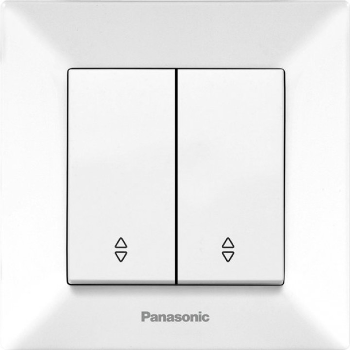 Вимикач 2-й прохідний Panasonic Arkedia Slim білий