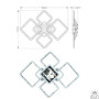Люстра LED SMART ESLLSE RGB 120W,IP20,3000-6500,чорний 10483
