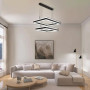 Люстра LED SMART ESLLSE STELLA 2S 180 Вт 500x500x1200 мм Чорна 10523
