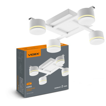 Світильник  накладний VIDEX під лампу 4xGX53 накладний Білий VL-SPF31-4W (487641)
