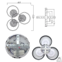 Люстра LED SMART ESLLSE ALMAZ 110W 6R 550×70 10620