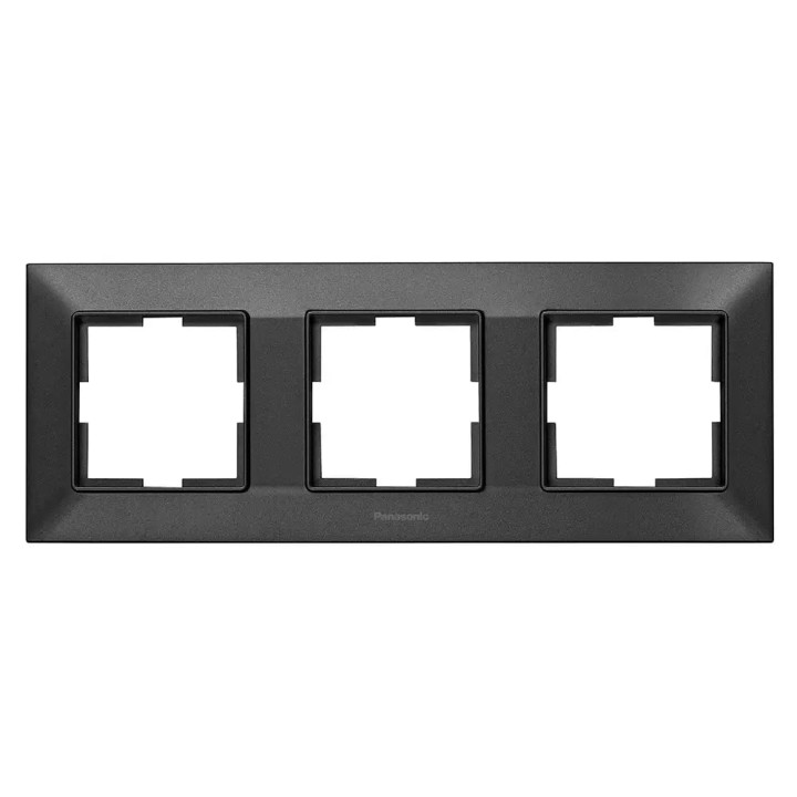 Рамка 3-а димчаста Panasonic Arkedia Slim WNTF08032DG-UA