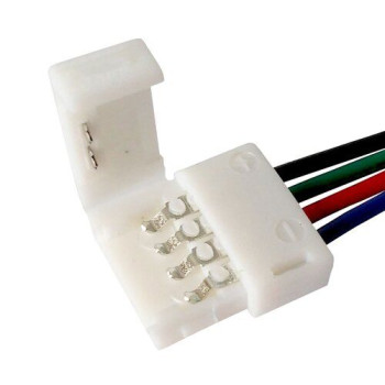 З'єднувач для стрічки RGB, провід+ зажим 4pin, 10мм,  №9, 1012440