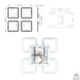 Люстра LED SMART ESLLSE ROOM-RGB 70W,IP20,3000-6500K,білий,10472