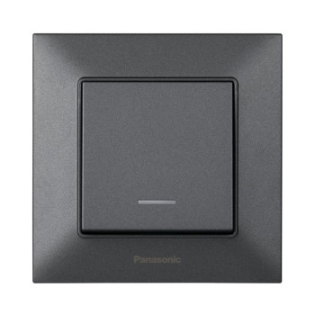 Вимикач 1-й димчаста з підсвіткою Panasonic Arkedia Slim  WNTC00022DG-UA