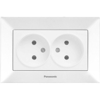 Розетка 2-а Panasonic Arkedia Slim біла WNTC02042WH-UA