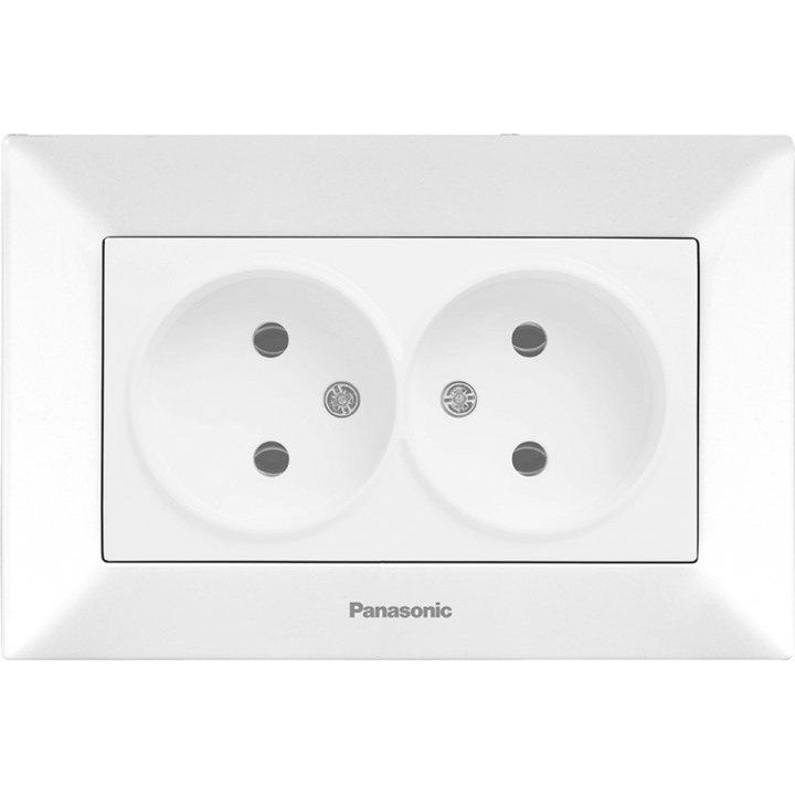 Розетка 2-а Panasonic Arkedia Slim біла WNTC02042WH-UA