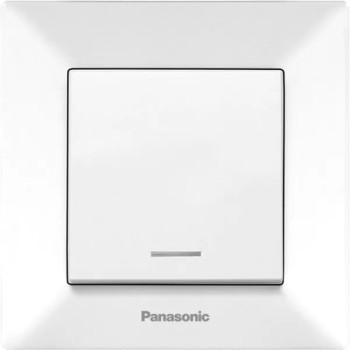 Вимикач 1-й з підсвіткою Panasonic  Arkedia Slim білий