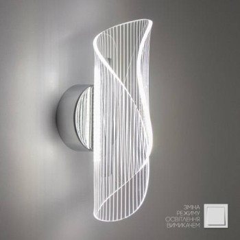 Світильник світлодіодний настінний, бра LUMINARIA LUMIERA 10W I-ON/OFF CHROME/CLEAR 220V IP20