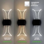 Люстра LED SMART Esllse  бра DIO 12W,IP20,3000,6000,прозорий,чорний,10131.
