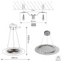 Люстра LED SMART ESLLSE CAMELIA R 60 Вт 480x1500 мм Біла 10576