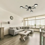 Люстра LED SMART ESLLSE OTTO 6R 75 Вт 1000x850x108 мм Чорна 10506