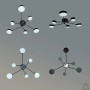 Люстра LED SMART ESLLSE OTTO 6R 75 Вт 1000x850x108 мм Чорна 10506