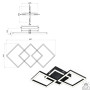 Люстра LED SMART ESLLSE SQUARE 3S 90 Вт 887x420x135 мм Чорна 10498