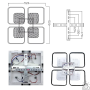 Люстра LED SMART ESLLSE ALMAZ 120W 8S 525×525x70 10621