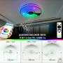Люстра LED SMART ESLLSE музична SONG R RGB 60 Вт 380x70 мм Біла 10452