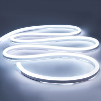 #53 Стрічка світлодіодна NEON 2835W120 220V 7W/m,  IP65, 8-16mm БІЛИЙ  AVT St-53 SMD2835  1018066