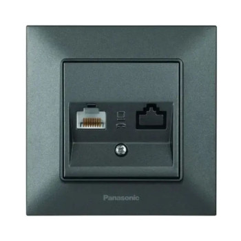 Розетка компютерна RJ45 CAT5e димчаста Panasonic Arkedia Slim