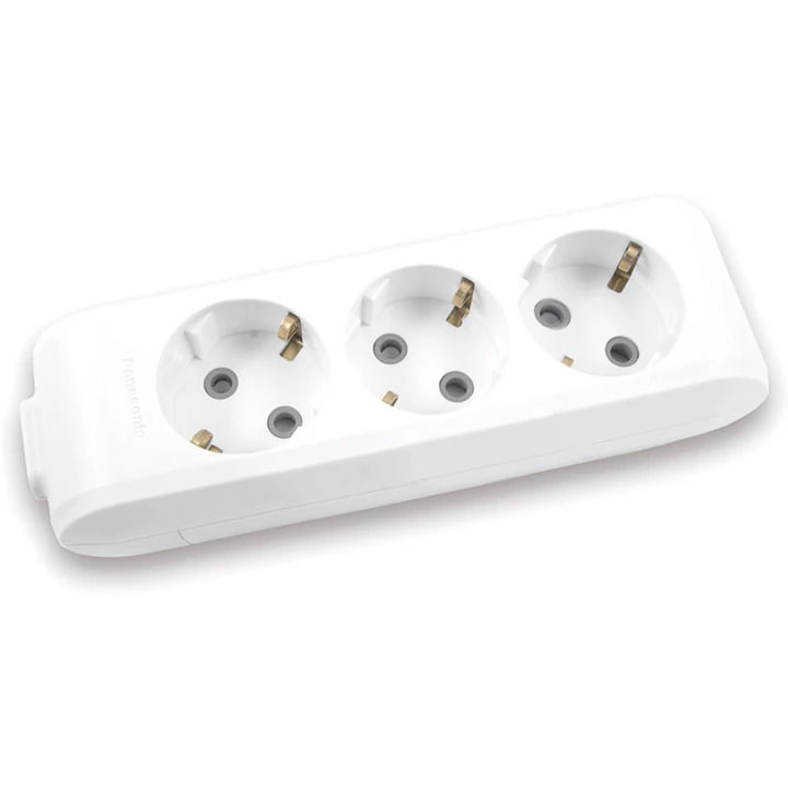 Колодка 3-а з/з з шторками , сіра Panasonic X-tendia WLTB04302GR-UA
