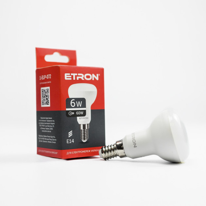 Лампа світлодіодна Etron Light Power 1-ELP-072  R50 6W 4200K 220V E14
