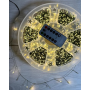 Гірлянда LED 1500 "Роса-мішура" 50м теплий білий ,зелений провід + пульт 1971-07