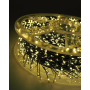 Гірлянда LED 1500 "Роса-мішура" 50м теплий білий ,зелений провід + пульт 1971-07