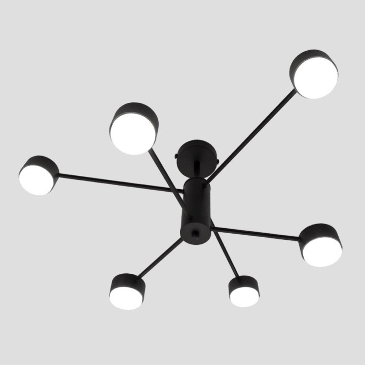 Люстра LUMINARIA RAY 6xGX53 (3+3) 220V IP20,чорний
