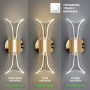 Люстра LED SMART Esllse бра DIO 12W,IP20,3000,6000,золотий,прозорий,10129.