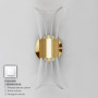 Люстра LED SMART Esllse бра DIO 12W,IP20,3000,6000,золотий,прозорий,10129.