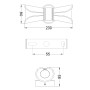 Люстра LED SMART Esllse бра DIO 12W,IP20,3000,6000,золотий,прозорий,10129.