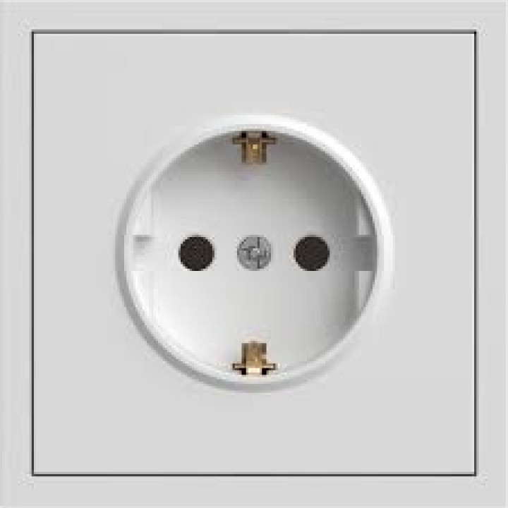 Розетка ARDERO із заземленням, механізм білий 16А Soft ER121-W 80717