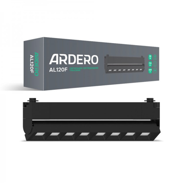 Світильник трековий поворотний ARDERO AL120F 20W 60°  4000K 1700Lm IP40 чорний