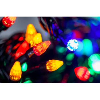 Гірлянда діодна 100 Конус RGB (чорний дріт) 1210-01