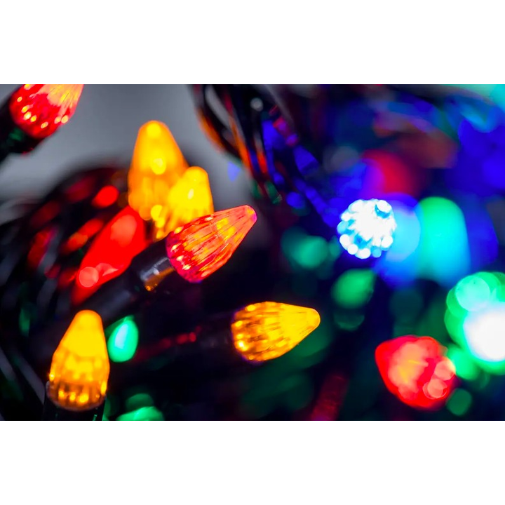 Гірлянда діодна 100 Конус RGB (чорний дріт) 1210-01
