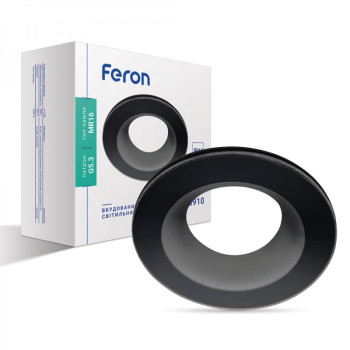Світильник вбудований Feron DL8910 MR16/GU5.3 IP44 круг чорний