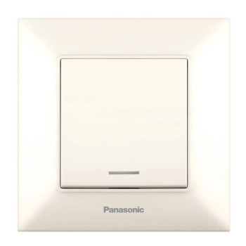 Вимикач 1-й кремовий з підсвіткою Panasonic Arkedia Slim