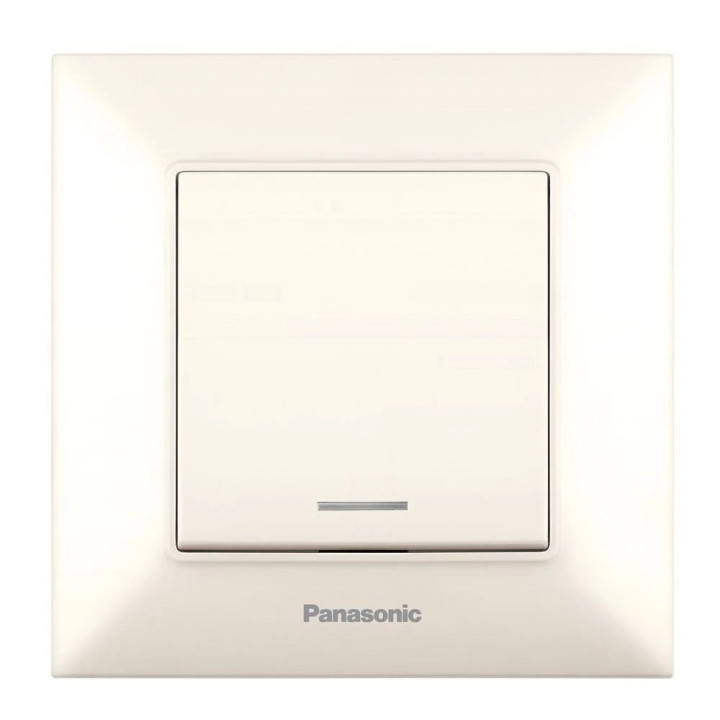 Вимикач 1-й кремовий з підсвіткою Panasonic Arkedia Slim