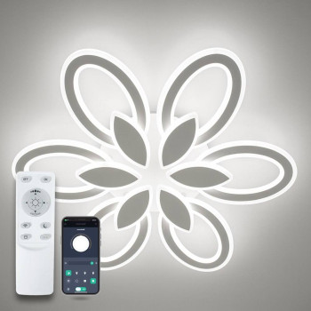 Люстра LED  LUMINARIA AURORA DOUBLE 120W 6F 620/80, 220V IP20 з пультом,3000-6500K,білий