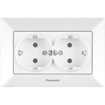 Розетка 2-а з/з Panasonic Arkedia Slim біла WNTC02052WH-UA