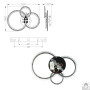Люстра LED SMART ESLLSE TRIO  70W,IP20,3000-6500K,чорний, 10478