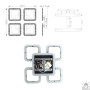 Люстра LED SMART ESLLSE ROOM-RGB 70W,IP20,3000-6500K,чорний 10471