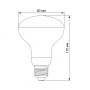 Лампа світлодіодна Videx FILAMENT R80FF 9W E27 1200K 220V  (480628)