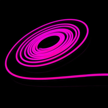 Світлодіодний NEON PROLUM  6x12, (крок різки 1см) 12V, Series "FX", Рожевий, PRO