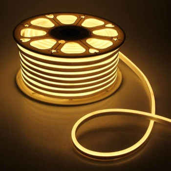 #55 Стрічка світлодіодна NEON 2835WW120 12V 8W ,теплий білий IP65, 8-16mm  AVT St-55, 1018091