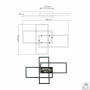 Люстра LED SMART ESLLSE SVEN 3S 85 Вт 690x470x80 мм Чорна 10487