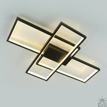 Люстра LED SMART ESLLSE SVEN 3S 85 Вт 690x470x80 мм Чорна 10487