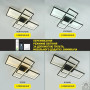 Люстра LED SMART ESLLSE SVEN 3S 85 Вт 690x470x80 мм Чорна 10487