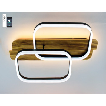 Люстра LED SMART ESLLSE WOODY 95W,IP20,3000-6500K,чорний, дерево,10221