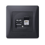 Розетка комп'ютерна Videx Binera RJ-45 одинарна чорний графіт, (295190)